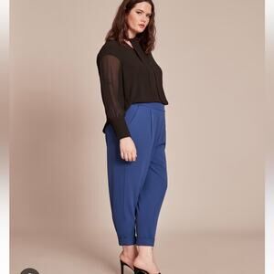 11 Honore Anastasia Tapered Pant Blue Size 18